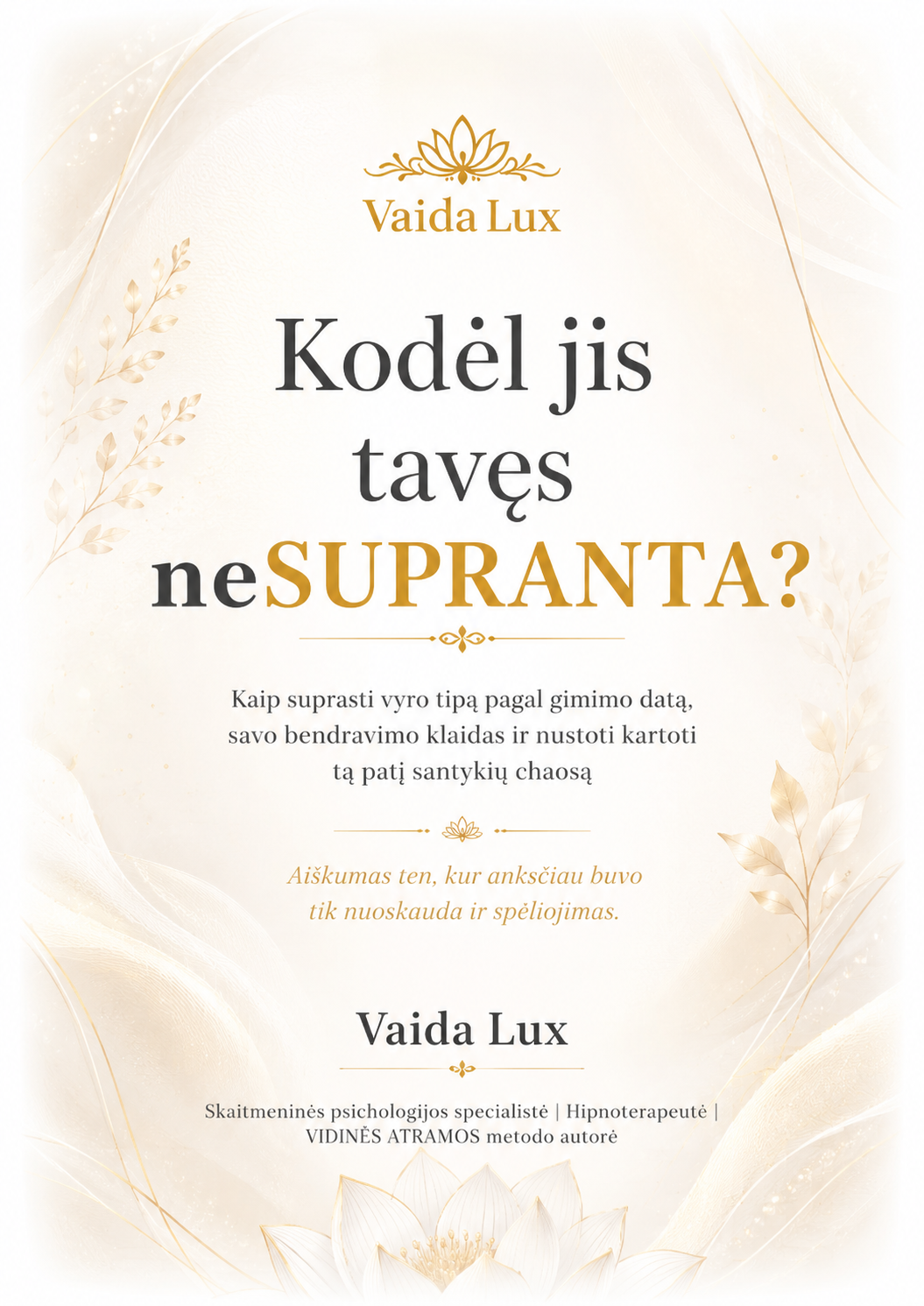 Knygos „Kodėl jis tavęs neSUPRANTA?“ viršelis